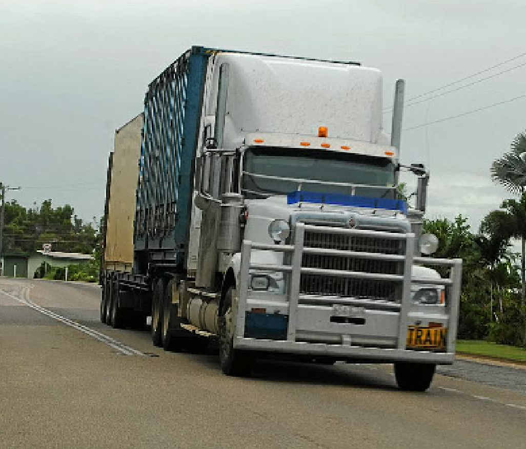 DANGEROUS: A truck on the Bruce Hwy near Ingham. DANGEROUS: A truck on the Bruce Hwy near Ingham.
